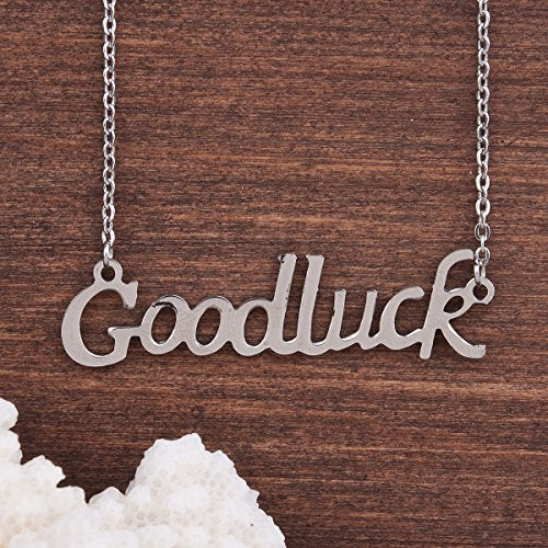 Sexy Sparkles stainless steel womens jewelry inch Goodluckinch  Necklace pendant for women girls small elegant design