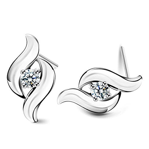 Sexy Sparkles Ear Post Stud Earrings Cubic Zirconia women girls teens jewelry