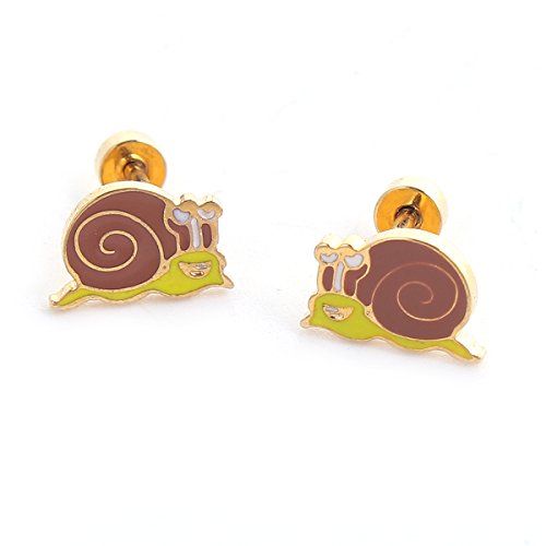 SEXY SPARKLES stainless steel Snail stud earrings for girls teens women Hypoallergenic jewelry
