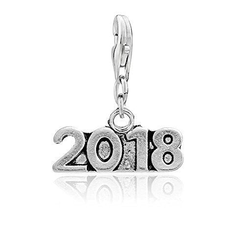 SEXY SPARKLES Graduation 2018 clip on charm lobster clasp charm for bracelets or necklace