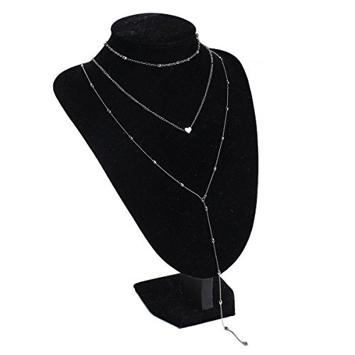 Sexy Sparkles y shaped necklaces for women Lariat Silver Tone