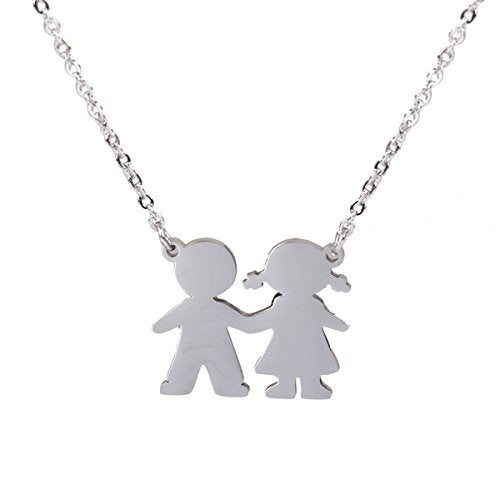 Sexy Sparkles Stainless Steel Boy & Girl or Twin Boys Sons Necklace & Pendant to choose