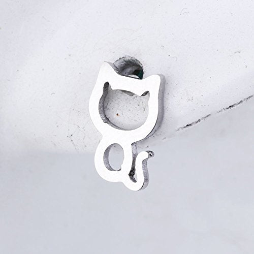 Sexy Sparkles Cat stainless steel stud earrings for women girls