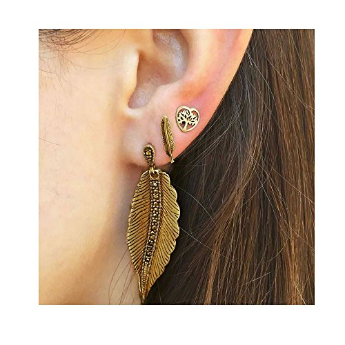 Sexy Sparkles Cuff Earrings Set Ear Crawler Earring Climber Stud Ear Wrap Pin Vine Tribal Charm Vintage Clip On Jewelry