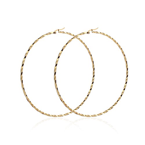 Sexy Sparkles 3 Pairs Surgical Stainless Steel Hypoallergenic Round Hoop Earrings Set for Women