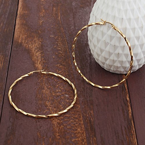 Sexy Sparkles 3 Pairs Surgical Stainless Steel Hypoallergenic Round Hoop Earrings Set for Women