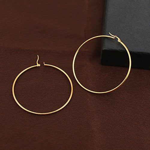 Sexy Sparkles 3 Pairs Surgical Stainless Steel Hypoallergenic Round Hoop Earrings Set for Women