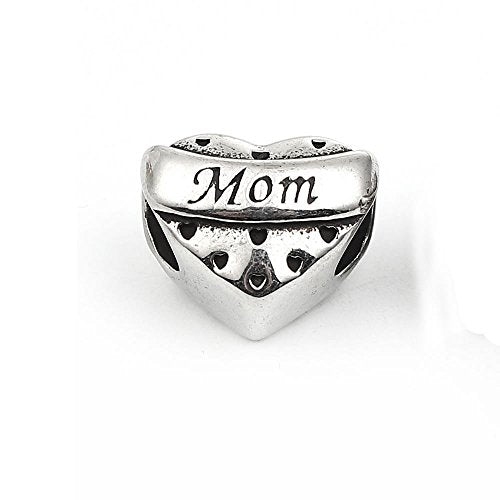 SEXY SPARKLES Mother's Day Gift Stainless Steel Mom Spacer Bead Charms for Bracelets