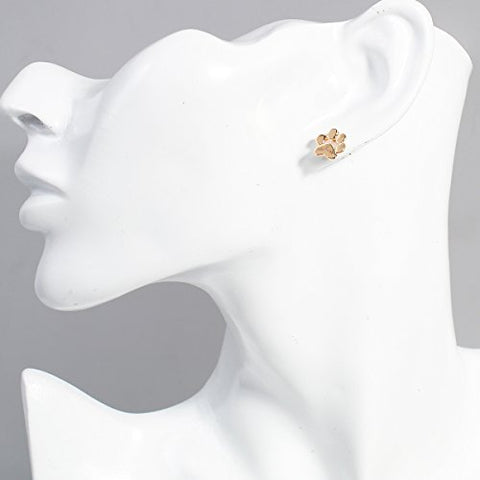 SEXY SPARKLES Paw Print Earrings for Cat Lovers, Dog Lover Gifts Ear Post Stud Earrings