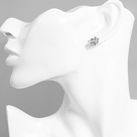 SEXY SPARKLES Paw Print Earrings for Cat Lovers, Dog Lover Gifts Ear Post Stud Earrings