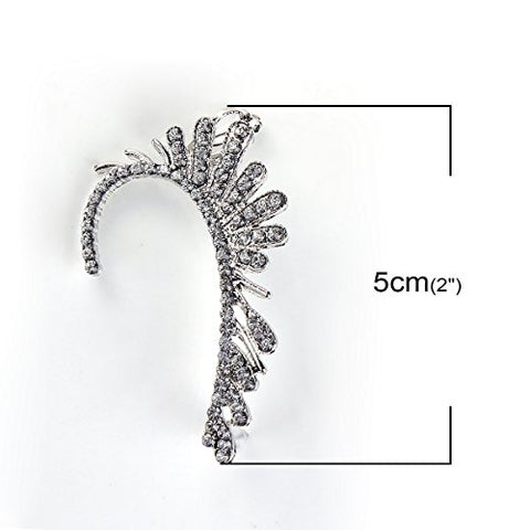 SEXY SPARKLES Ear Cuff for women Clip On Stud Wrap Earrings For Left Ear (1 Pcs)