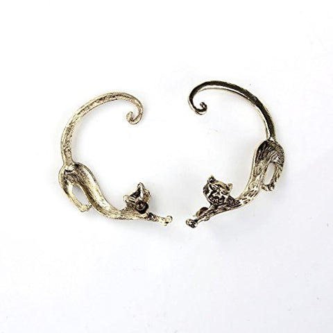 SEXY SPARKLES Cat Ear Cuff for women Clip On Stud Wrap Earrings For Left Ear (1 Pcs)