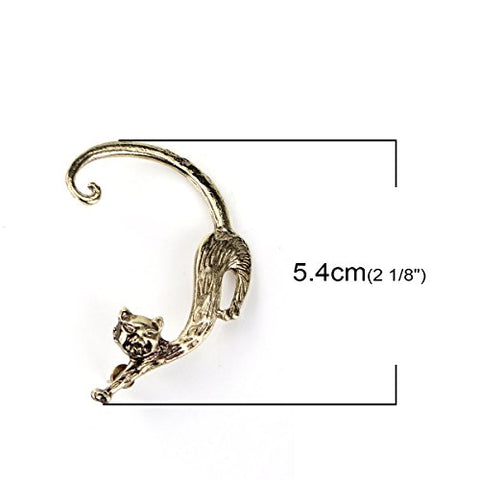 SEXY SPARKLES Cat Ear Cuff for women Clip On Stud Wrap Earrings For Left Ear (1 Pcs)