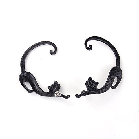 SEXY SPARKLES Cat Ear Cuff for women Clip On Stud Wrap Earrings For Left Ear (1 Pcs)