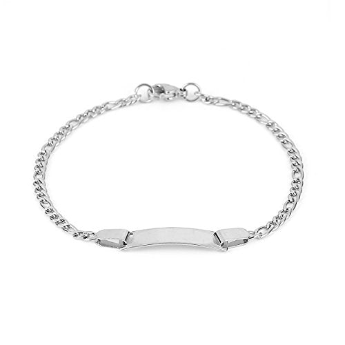 SEXY SPARKLES Stainless Steel very thin Bracelet with blank that you can engrave