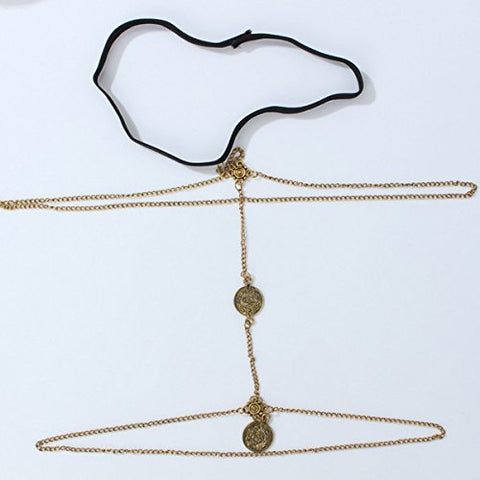 SEXY SPARKLES Rhinestone Bra Chain Sexy Harness Bikini Body Chain, leg Chain Jewelry