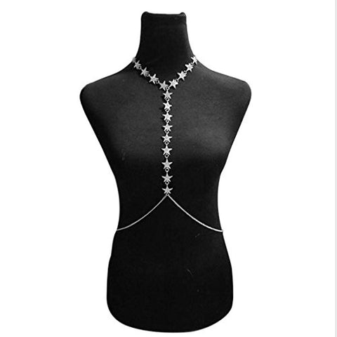SEXY SPARKLES Rhinestone Bra Chain Sexy Harness Bikini Body Chain, leg Chain Jewelry