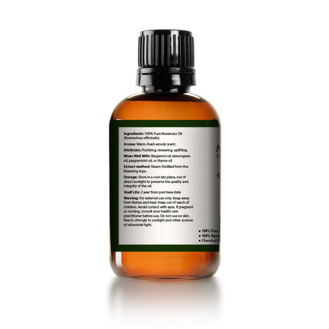 Rosemary Essential Oil Huge 100% Pure & Natural – Premium Therapeutic Grade-4oz Glass bottle
