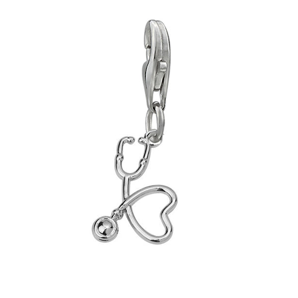 Stethoscope Charm Clip on for Bracelet Pendant jewelry with Lobster Clasp