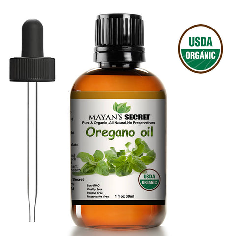 Mayan's Secret USDA Certified Organic Oregano Essential Oil (100% Pure & Natural - UNDILUTED) Therapeutic Grade - Huge 1oz Bottle - Perfect for Aromatherapy, Relaxation, Skin Therapy & More