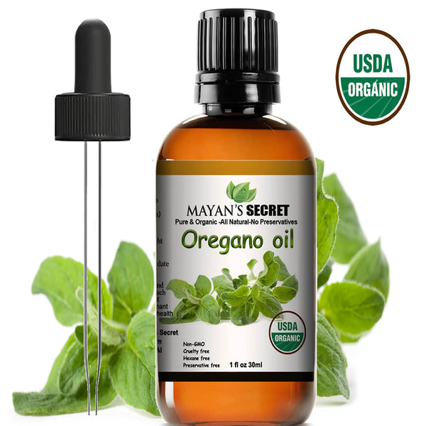 Mayan's Secret USDA Certified Organic Oregano Essential Oil (100% Pure & Natural - UNDILUTED) Therapeutic Grade - Huge 1oz Bottle - Perfect for Aromatherapy, Relaxation, Skin Therapy & More