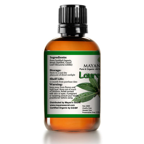 30ml Organic Laurel Leaf Essential Oil (100% Pure - USDA Certified Organic) Best Therapeutic Grade Essential Oil