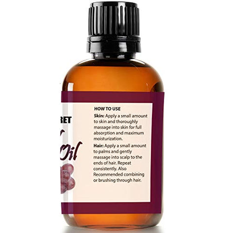 GRAPESEED OIL ANTI-AGING MOISTURIZER  Unrefined, Cold Pressed  Essential Oil