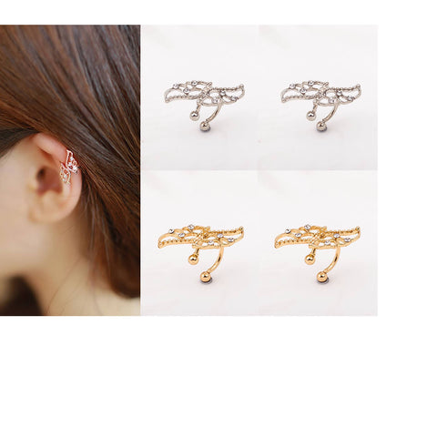 Set of 2 Pairs Ear Cuffs Clip Wrap Earrings