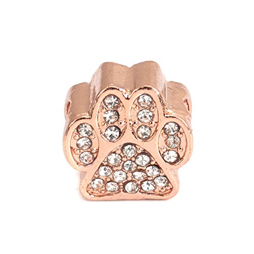 Sexy Sparkles Paw Prints Charm Spacer Bead for European Style Bracelets