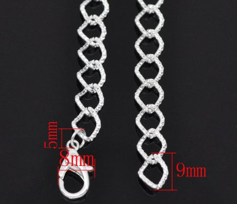 Sexy Sparkles 12 Silver Plated Chain Bracelets Fit Clip on Charm Bracelets 20cm(7-7/8Inch )
