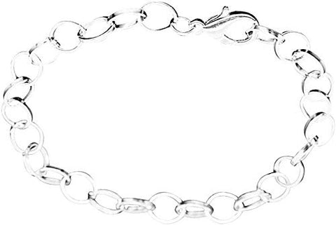 Sexy Sparkles 12 Silver Plated Chain Bracelets Fit Clip on Charm Bracelets 20cm(7-7/8Inch )