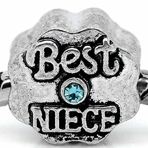 Best NieceFlower Shape Charm Bead Spacer For Snake Chain Bracelets (Blue) - Sexy Sparkles Fashion Jewelry - 1