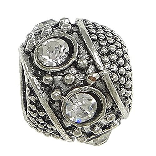 Clear Crystal Birthstone Charm Bead For European Snake Chain Charm Bracelet - Sexy Sparkles Fashion Jewelry