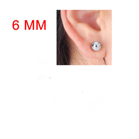 SEXY SPARKLES Sexy Sparkles Jewelry Stainless Steel Mens Womens Ball Stud Earrings 6 Pairs 6MM - Sexy Sparkles Fashion Jewelry - 4