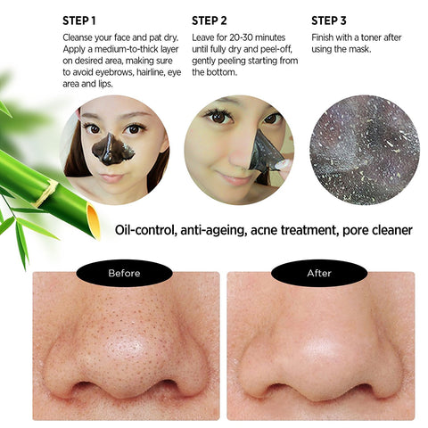 2x packs 50 ml deep Cleansing Black MASK peel-off Facial Clean Blackhead