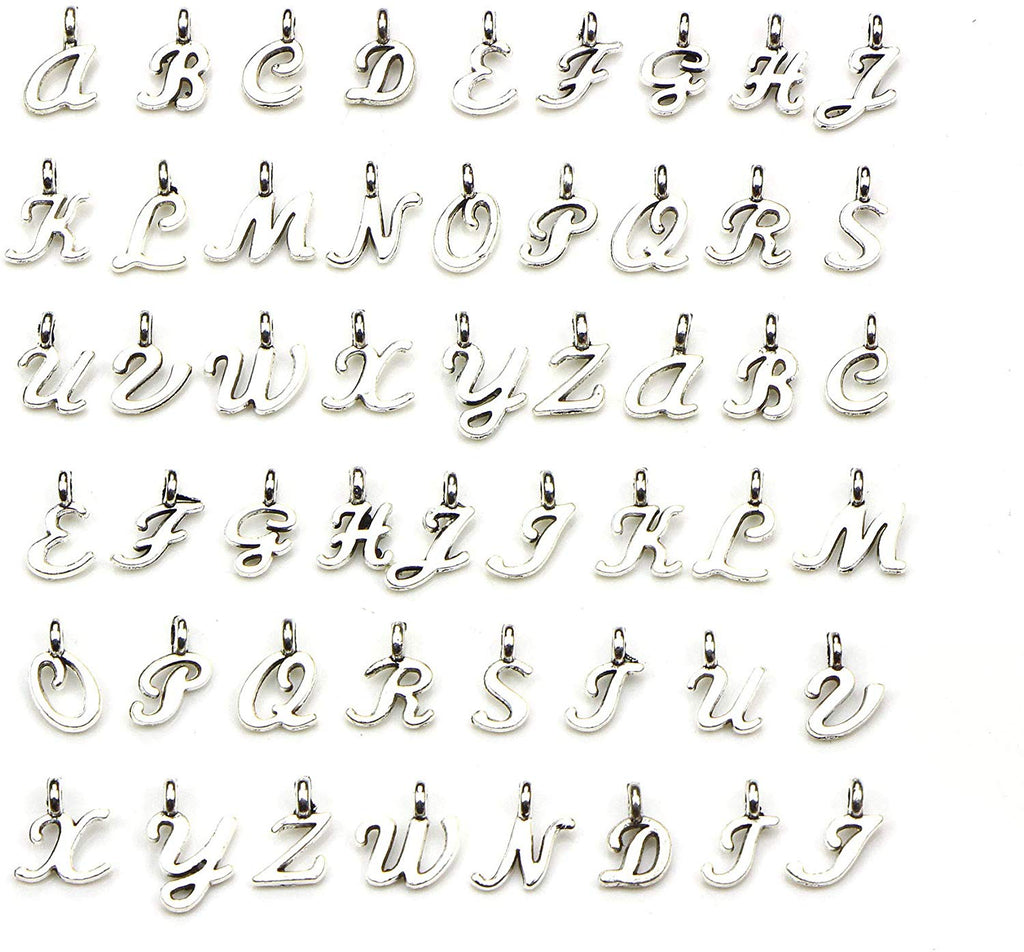 Sexy Sparkles 104pcs/4sets Alphabet Letter Charms A-Z Charms for Jewelry  Pendant Making and DIY