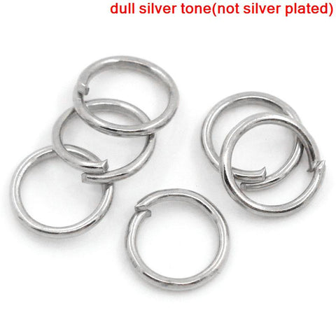 1000 Pcs Dull Silver Tone Open Jump Rings 6x0.7mm - Sexy Sparkles Fashion Jewelry - 3