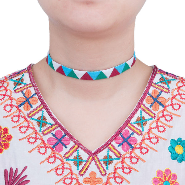 Sexy Sparkles Women Girls Choker Necklace Choose Black Velvet Chokers, Multi color Triangle Pattern and more - Sexy Sparkles Fashion Jewelry - 1