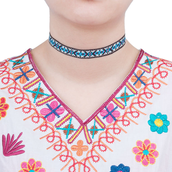 Sexy Sparkles Women Girls Choker Necklace Choose Black Velvet Chokers, Multi color Triangle Pattern and more - Sexy Sparkles Fashion Jewelry - 1