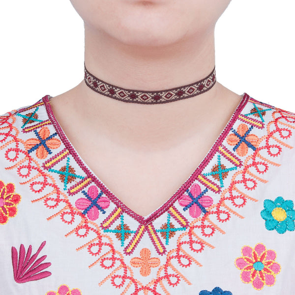 Sexy Sparkles Women Girls Choker Necklace Choose Black Velvet Chokers, Multi color Triangle Pattern and more - Sexy Sparkles Fashion Jewelry - 1