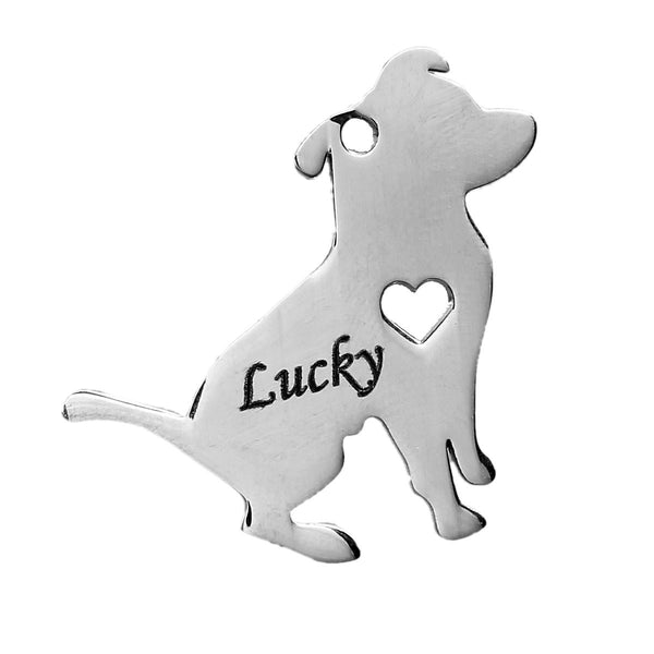SEXY SPARKLES Stainless Steel Dog Pendants Shapes Dog Lover Gift Personalize with Name - Sexy Sparkles Fashion Jewelry - 1