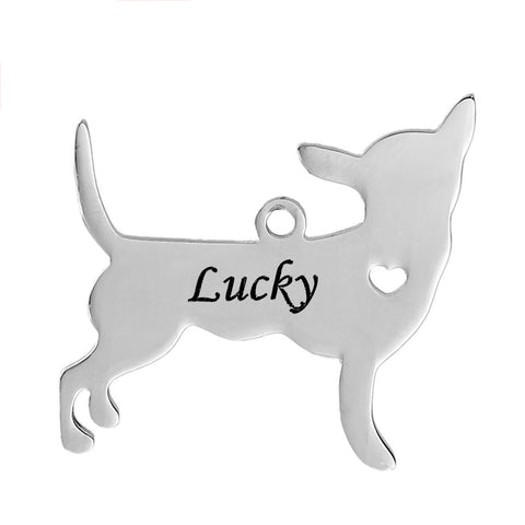 SEXY SPARKLES Stainless Steel Dog Pendants Shapes Dog Lover Gift Personalize with Name - Sexy Sparkles Fashion Jewelry - 3