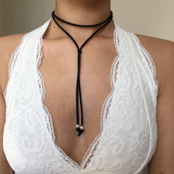 Sexy Sparkles Velvet Choker Necklace for Women Girls Gothic Choker Bolo Tie Chokers
