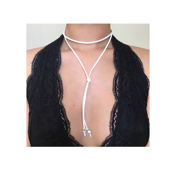 Sexy Sparkles Velvet Choker Necklace for Women Girls Gothic Choker Bolo Tie Chokers