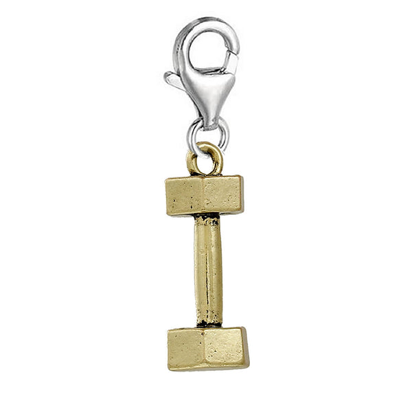 "Barbell" Weights Dumbbell Fitness Sports Gym Jewelry clip on charm for bracelet or Necklace - Sexy Sparkles Fashion Jewelry
