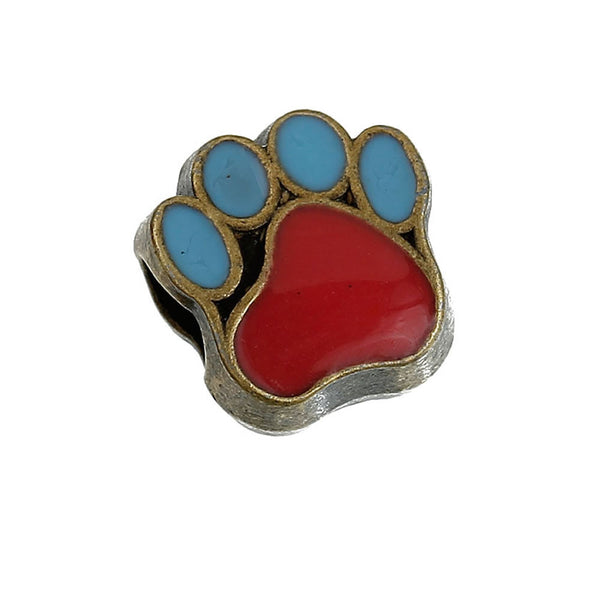 Dog Paw European Spacer Charm Bead for Snake Chain Charm Bracelet - Sexy Sparkles Fashion Jewelry - 1