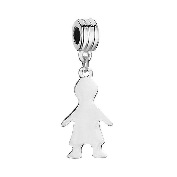 Sexy Sparkles Son Daughter little Boy little Girl kids Dangling Charms for Charm Bracelets European - Sexy Sparkles Fashion Jewelry