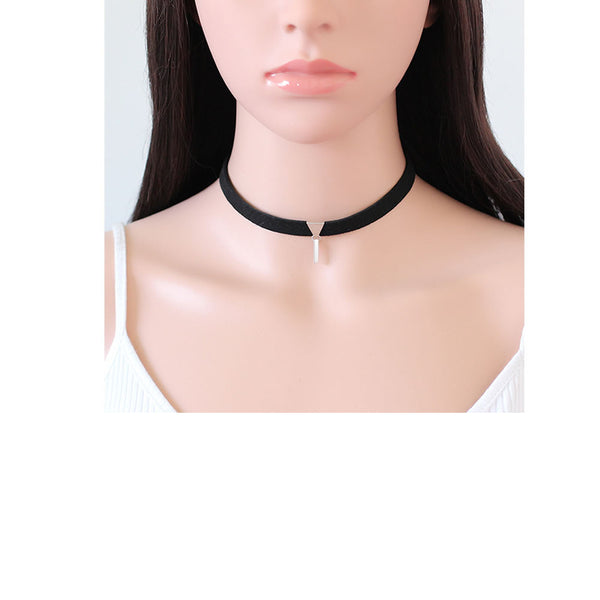 Sexy Sparkles Black Velvet Choker Necklace for Women Girls Gothic Choker Bolo Tie Chokers