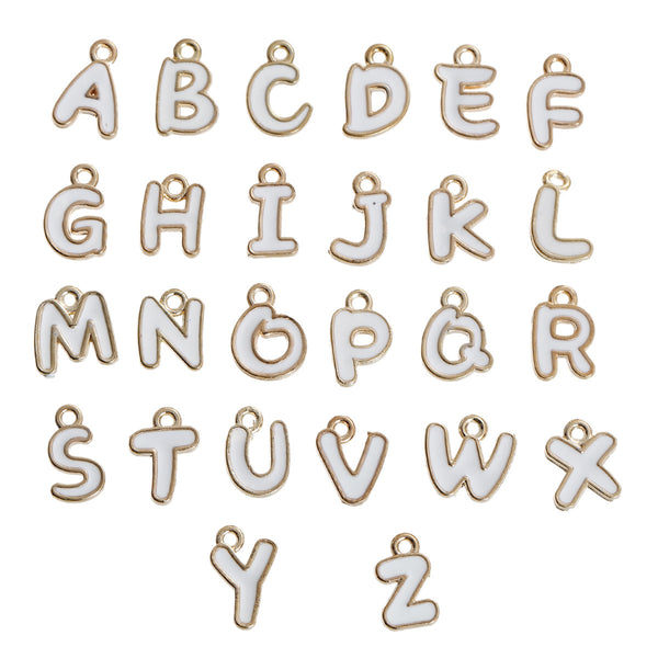 26 Alphabet /Letter " A-Z " initial Charms for Jewelry Making, Bracelets, necklaces, Key chains, Purses and more - Sexy Sparkles Fashion Jewelry - 1