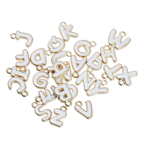 26 Alphabet /Letter " A-Z " initial Charms for Jewelry Making, Bracelets, necklaces, Key chains, Purses and more - Sexy Sparkles Fashion Jewelry - 3